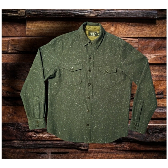 DOUBLE RL RALPH LAUREN RRL 100% WOOL SHIRT JACKET- MEN'S SIZE MEDIUM - Picture 1 of 9